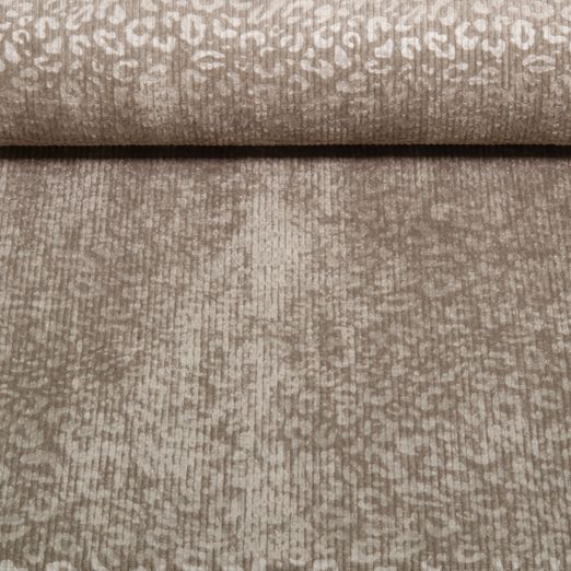 Stretchcord - Leo Ton-In-Ton Geprägt Taupe Stretchcord - Leo Ton-In-Ton Geprägt Taupe