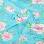 Sommersweat - French Terry Digital Rosen Türkis