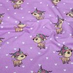 Sweat d'été - French Terry Digital Petit cerf Violet Sweat d'été - French Terry Digital Petit cerf Violet