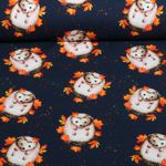 Sommersweat - Glitzerpüppi French Terry Digital Igel Navy Sommersweat - Glitzerpüppi French Terry Digital Igel Navy