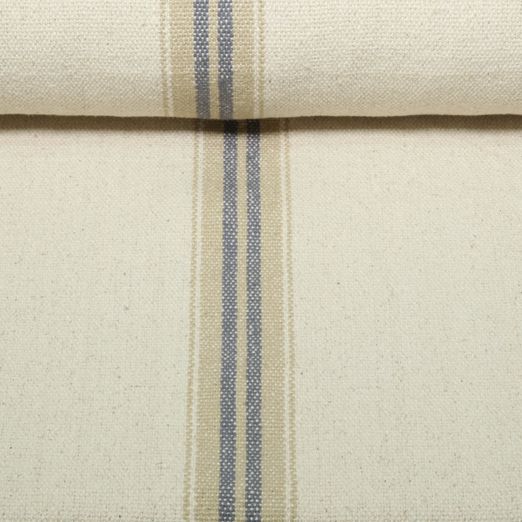 Toile canevas épaisse - Double rayure Beige Anthracite Toile canevas épaisse - Double rayure Beige Anthracite