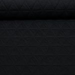 Jersey tricoté - Triangles matelassés noirs Jersey tricoté - Triangles matelassés noirs