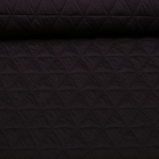 Jersey tricoté - Triangles matelassés, Marron foncé