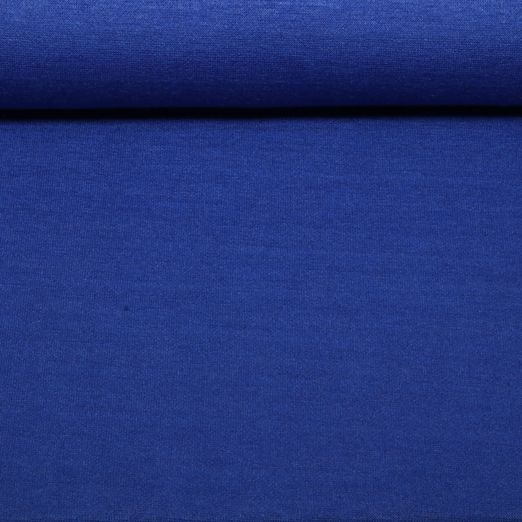 Jersey tricoté en viscose « Merino Touch » - Bleu roi Mélange uni