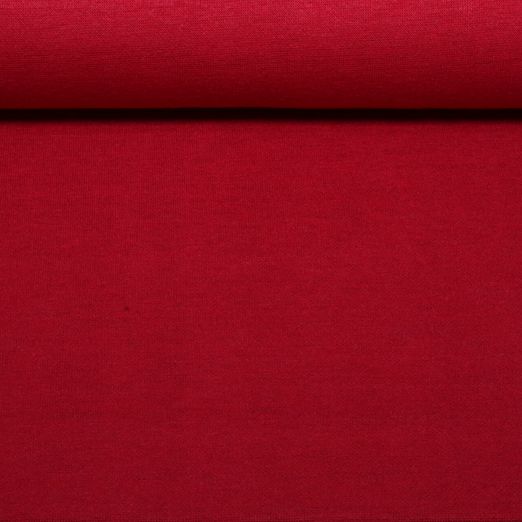 Jersey tricoté en viscose « Merino Touch » - Rouge uni Jersey tricoté en viscose « Merino Touch » - Rouge uni