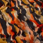 Jersey de viscose - Abstrato Laranja e Azul-marinho Jersey de viscose - Abstrato Laranja e Azul-marinho