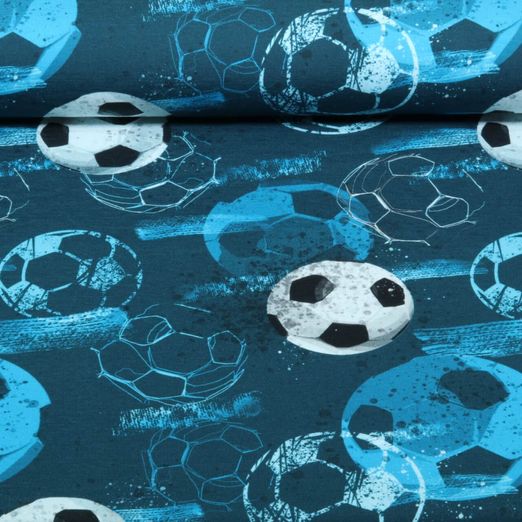 Jersey - Glitzerpüppi Impression numérique Football Bleu pétrole Jersey - Glitzerpüppi Impression numérique Football Bleu pétrole