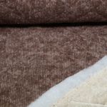 Velours côtelé Teddy - Motifs carreaux en patchwork asymétriques, marron chocolat Velours côtelé Teddy - Motifs carreaux en patchwork asymétriques, marron chocolat