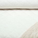 Velours côtelé Teddy - Carreaux matelassés asymétriques Ecru Velours côtelé Teddy - Carreaux matelassés asymétriques Ecru