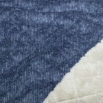 Cord Teddy - Vaqueros azul denim con estampado de cuadros en estilo «high-low»