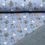Alpenfleece - Digital Katzen Jeansblau Alpenfleece - Digital Katzen Jeansblau