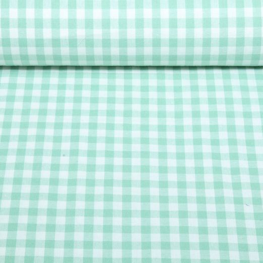 Baumwoll-Webware - Karo Mint Baumwoll-Webware - Karo Mint