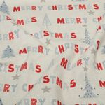Toile canevas - Merry Christmas, aspect lin, Beige Toile canevas - Merry Christmas, aspect lin, Beige