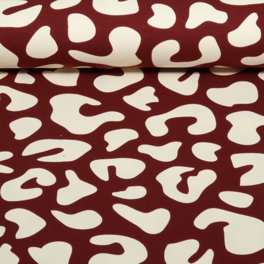 Sommersweat - French Terry Leopard Braun Ecru