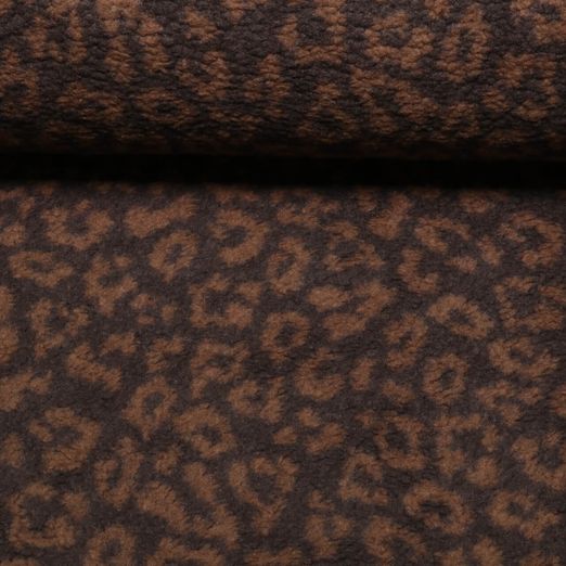 Teddyfleece - Jacquard Leo Braun Hellbraun Teddyfleece - Jacquard Leo Braun Hellbraun