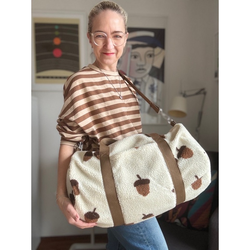 Polaire teddy - Motif jacquard « glands » Beige-2 Polaire teddy - Motif jacquard « glands » Beige-2