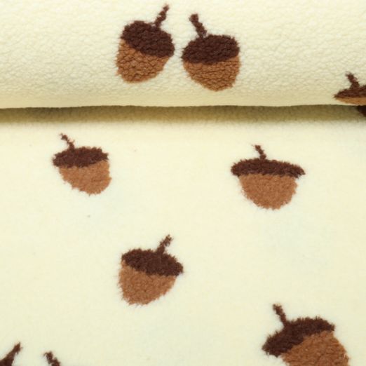 Polaire teddy - Motif jacquard « glands » Beige Polaire teddy - Motif jacquard « glands » Beige