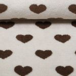 Polaire teddy - Cœurs jacquard, sable clair