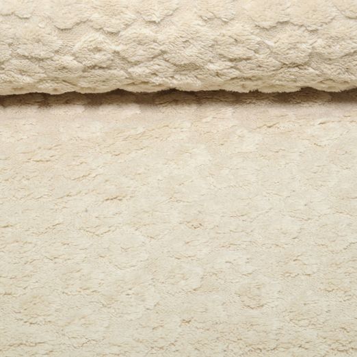 Polaire tricotée - Motifs floraux jacquard ton sur ton, Beige Polaire tricotée - Motifs floraux jacquard ton sur ton, Beige