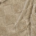 Pletený fleece – žakárový vzor v tónech stejné barvy, béžový Pletený fleece – žakárový vzor v tónech stejné barvy, béžový