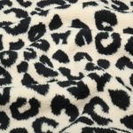 Teddyfleece – Stort leopardmønster, beige og sort