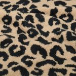 Teddyfleece – Stort leopardmønster, lysebrunt og sort