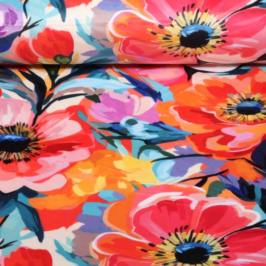 Samt - Digital Große Blüten Multicolor Samt - Digital Große Blüten Multicolor