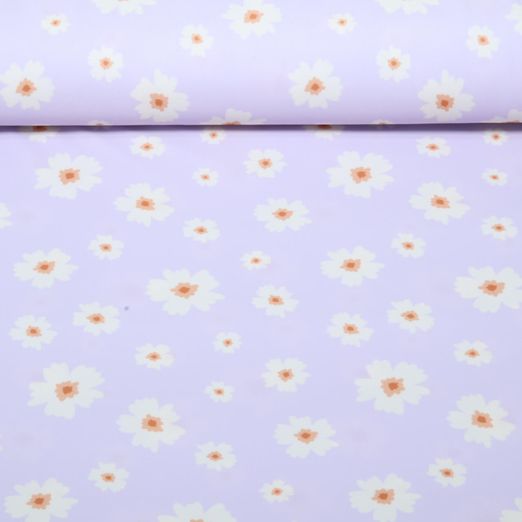 Tissu pour vêtements de sport et maillots de bain - Motif floral d'impression numérique « Lilas » UPF50