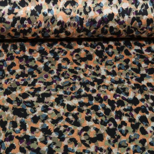 Romanit Jersey - Abstrakt Lachs Multicolor Romanit Jersey - Abstrakt Lachs Multicolor