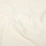 Muslin – hulbroderi med blomster, beige Muslin – hulbroderi med blomster, beige