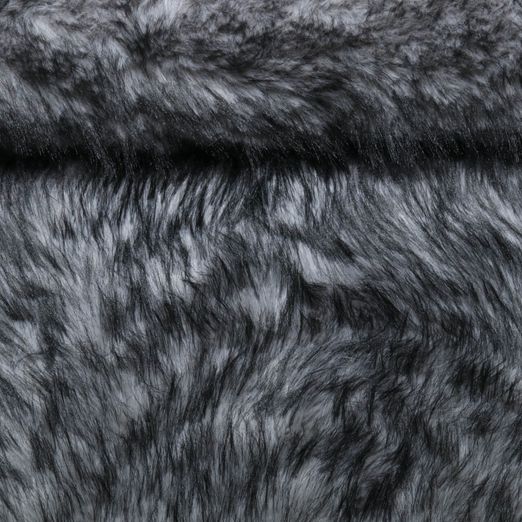 Kunstfell - Foxy Silber Schwarz Melange Kunstfell - Foxy Silber Schwarz Melange
