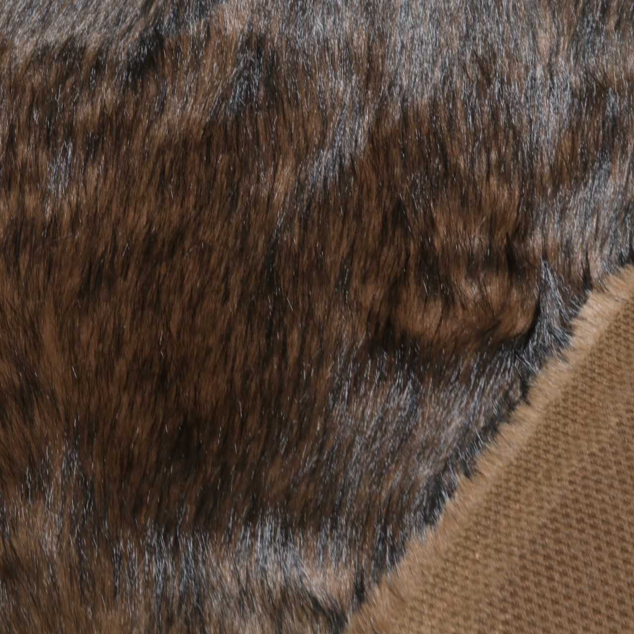 Kunstfell - Foxy Rotbraun Schwarz Melange-1 Kunstfell - Foxy Rotbraun Schwarz Melange-1
