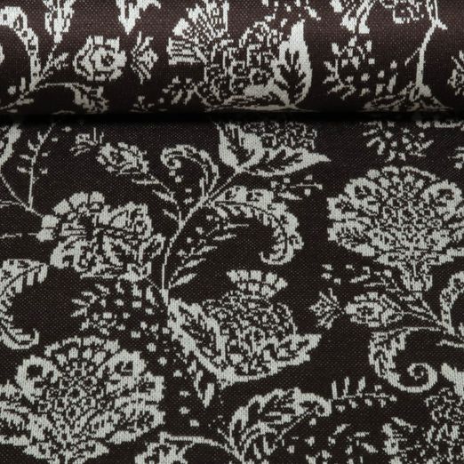 Stricksweat - Jacquard Blumen Braun Stricksweat - Jacquard Blumen Braun