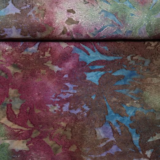 Jersey - Jacquard Blumen Ausbrenner Tie Dye Lila Jersey - Jacquard Blumen Ausbrenner Tie Dye Lila