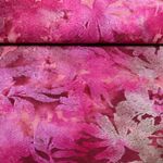 Jersey - Motifs floraux jacquard, effet brûlé, Tie and Dye rose vif Jersey - Motifs floraux jacquard, effet brûlé, Tie and Dye rose vif