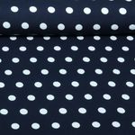 Viskosejersey - Punkte Polka Dots Navy Weiß Viskosejersey - Punkte Polka Dots Navy Weiß