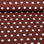Viskosejersey - Punkte Polka Dots Braun Weiß Viskosejersey - Punkte Polka Dots Braun Weiß
