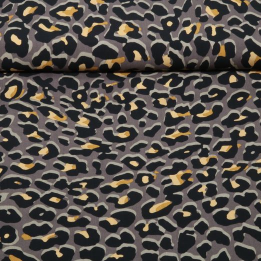 Viskose-Popeline - Leo Taupe Viskose-Popeline - Leo Taupe
