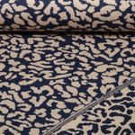 Stricksweat - Jacquard Doubleface Leo Navy Beige Stricksweat - Jacquard Doubleface Leo Navy Beige