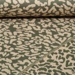 Stricksweat - Jacquard Doubleface Leo Grün Beige Stricksweat - Jacquard Doubleface Leo Grün Beige