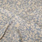 Strikket sweatshirt – Jacquard Doubleface Leo, jeansblå og beige
