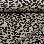 Stricksweat - Jacquard Doubleface Leo Schwarz Beige Stricksweat - Jacquard Doubleface Leo Schwarz Beige