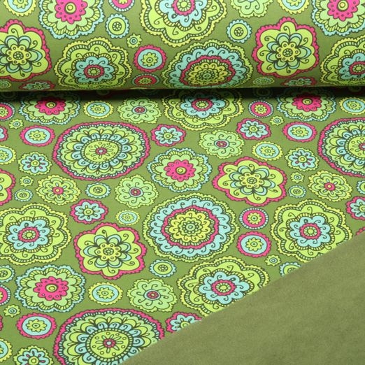 Softshell - Digital Mandala Blumen Grün Softshell - Digital Mandala Blumen Grün