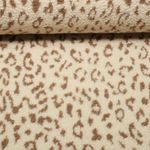 Polaire teddy - Petit motif léopard Beige et Marron Polaire teddy - Petit motif léopard Beige et Marron