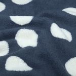 Teddyfleece – XXL-prikker, jeansblå og hvid Teddyfleece – XXL-prikker, jeansblå og hvid