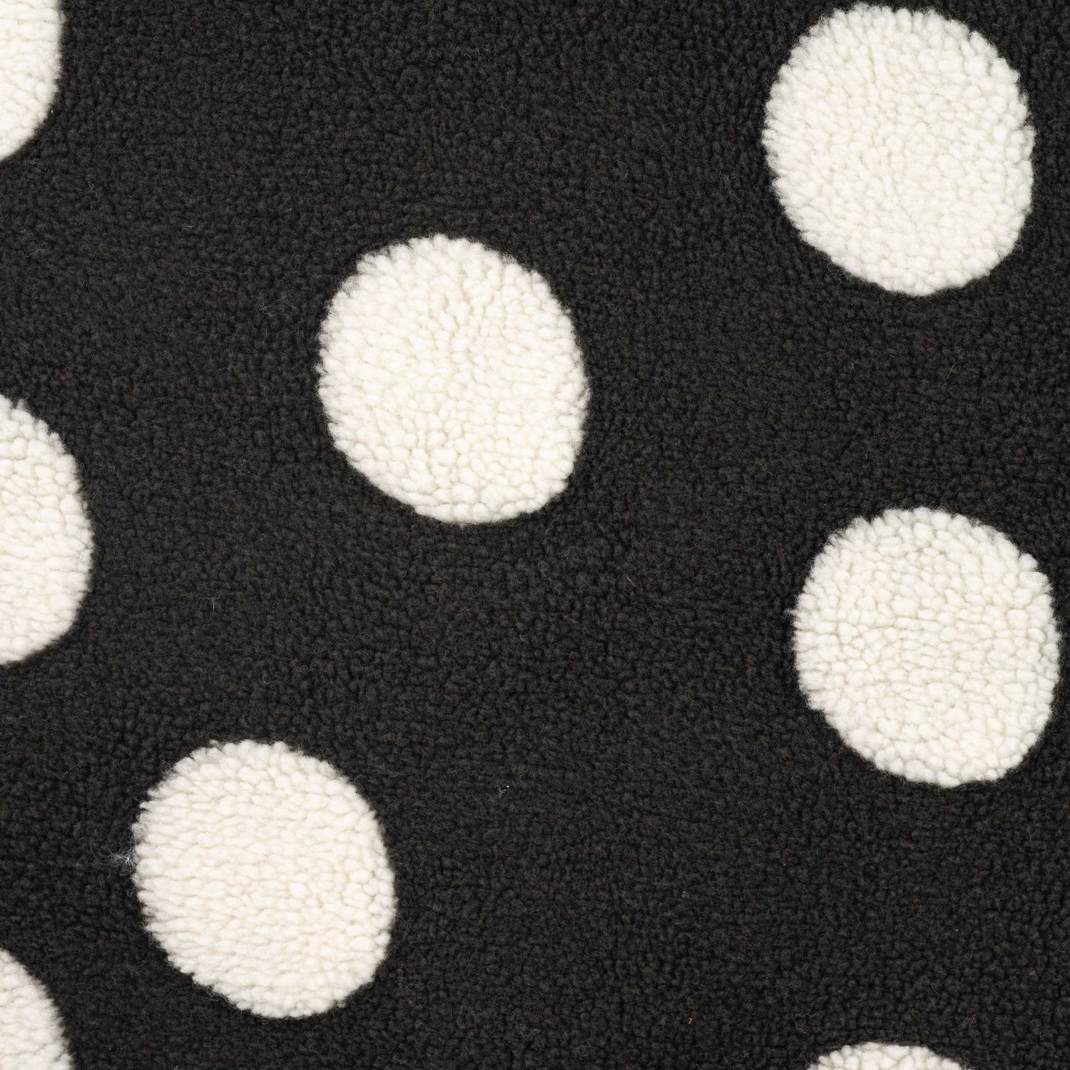 Polaire teddy - XXL à pois noirs et blancs-1 Polaire teddy - XXL à pois noirs et blancs-1