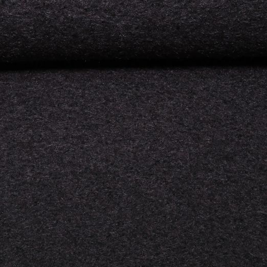 Tissu manteau - Bouclette de laine Marron foncé Tissu manteau - Bouclette de laine Marron foncé