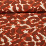 Viscose - Crêpe Léopard rouge brique