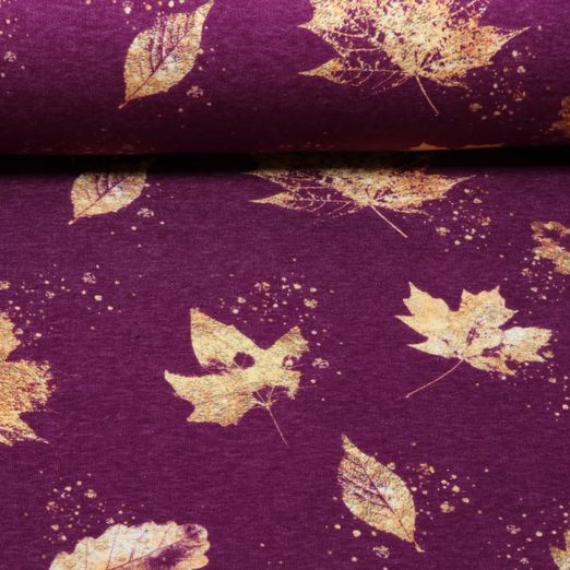 Jogging - Glitzerpüppi Impression numérique Feuilles d'automne Bordeaux Jogging - Glitzerpüppi Impression numérique Feuilles d'automne Bordeaux