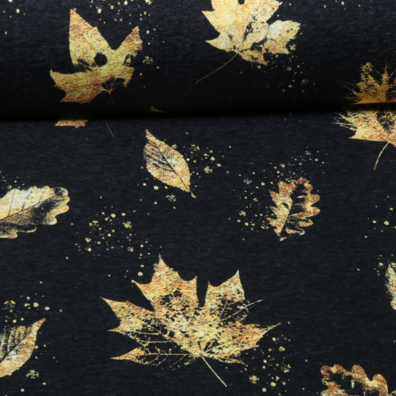 Jogging - Glitzerpüppi Impression numérique Feuilles d'automne Noir-0 Jogging - Glitzerpüppi Impression numérique Feuilles d'automne Noir-0